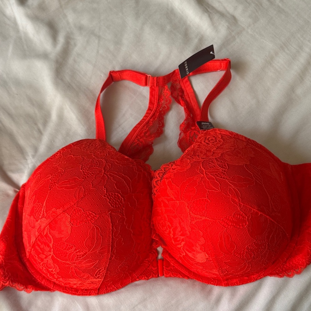 Torrid Fiery Red Lace Bra